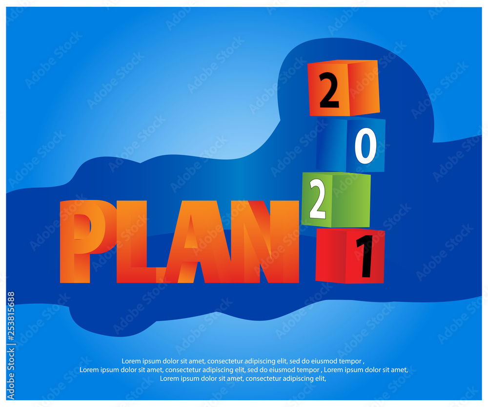 Plan 2021 stock background and banner. 