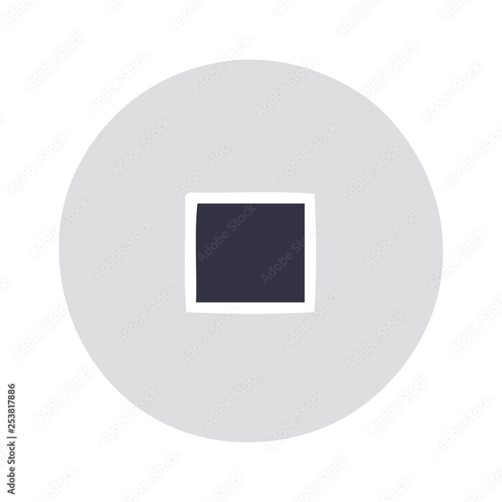 flat color retro cartoon stop button flat color retro cartoon stop button