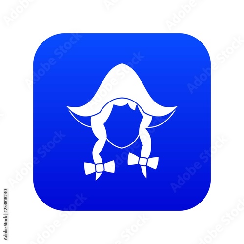 Girl dutch icon digital blue for any design isolated on white vector illustration