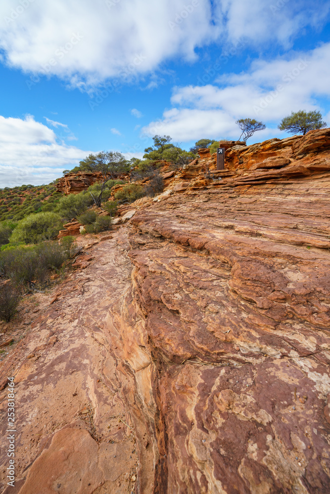 hiking natures window loop trail, kalbarri national park, western australia 20
