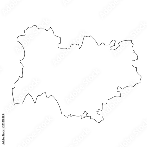 Auvergne-Rhone-Alps - map region of France