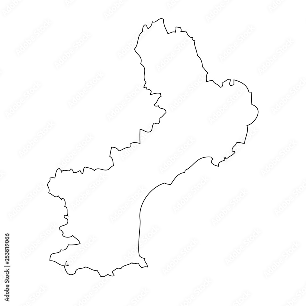 Obraz premium Languedoc-Roussillon - map region of France