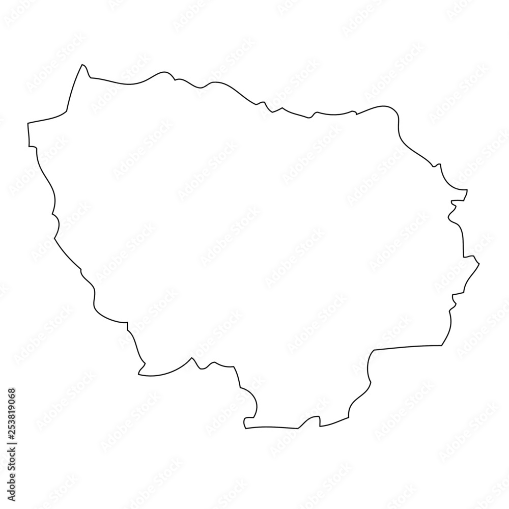 Ile-de-France - map region of France
