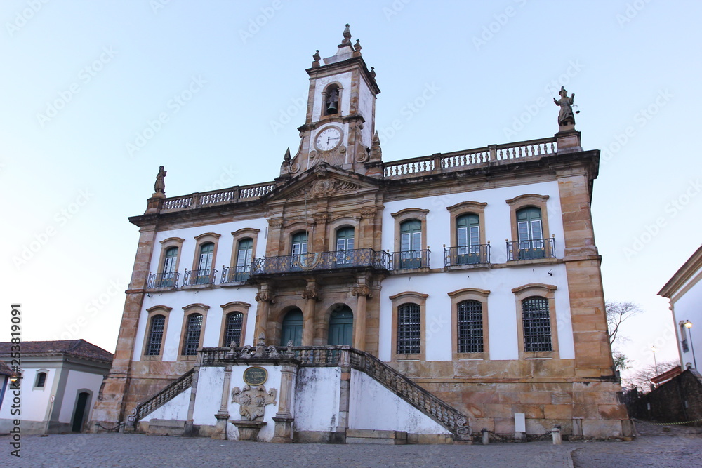 Museum of the Inconfidência, in the square Tiradentes, in Ouro Preto, Minas Gerais Brazil. Unesco world heritage city.