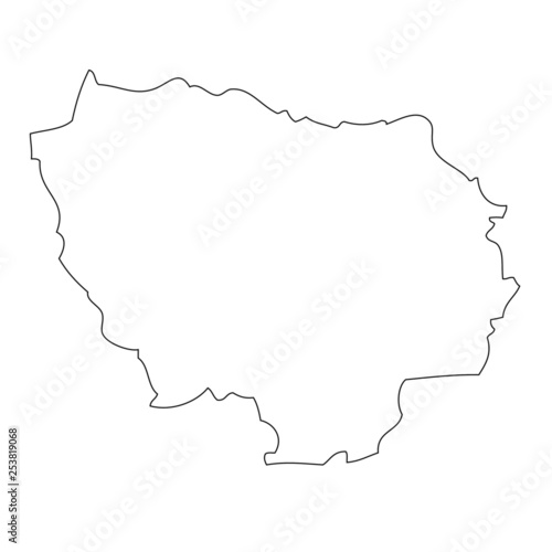 Ile-de-France - map region of France photo