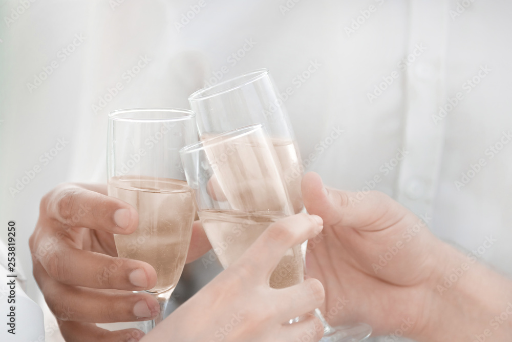 close up. glasses of wine in the hands of business partners. close up. glasses of wine in the hands of business partners.