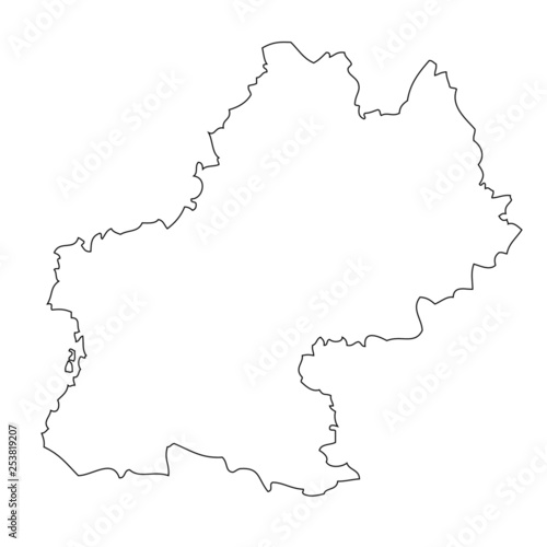 MIDI-Pyrenees - map region of France