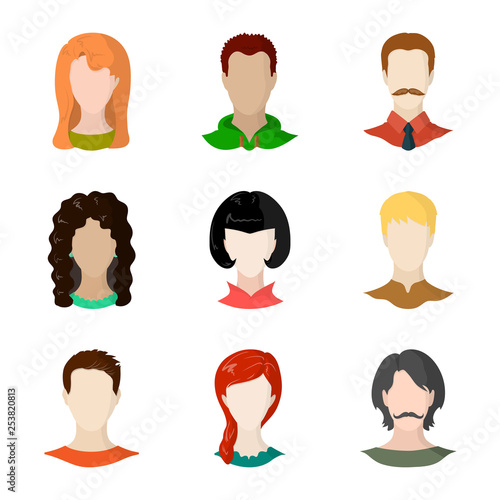 Isolated object of avatar and dummy sign. Set of avatar and figure vector icon for stock.