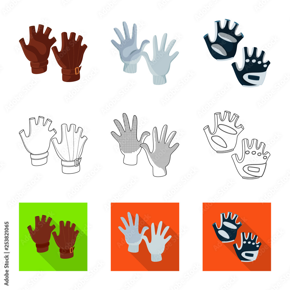 Fototapeta premium Vector illustration of silhouette and safety logo. Collection of silhouette and comfort stock symbol for web.