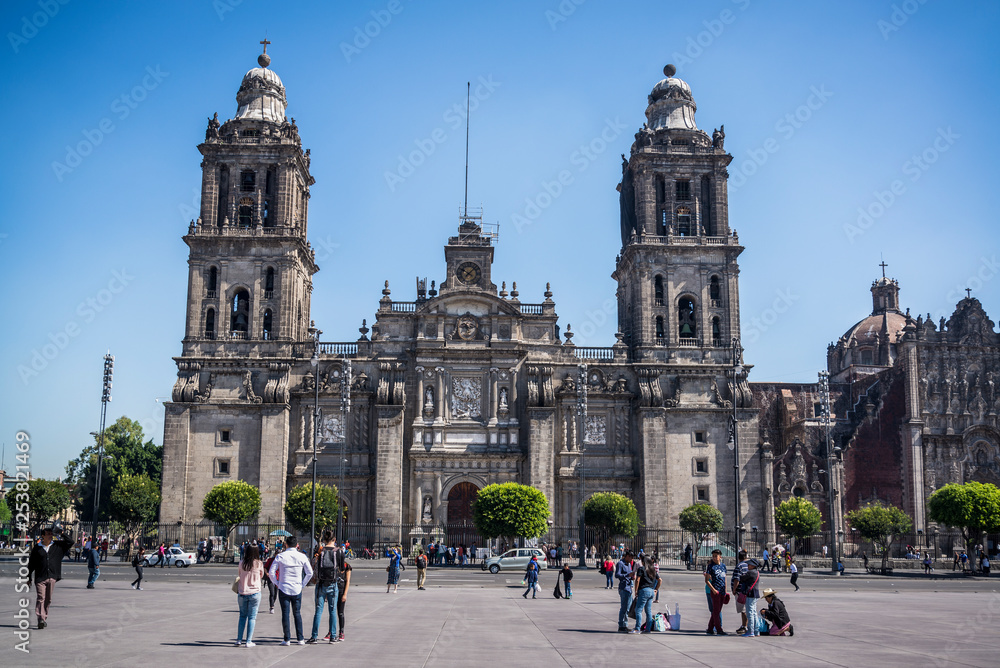 Main facade of the Mexico City Metropolitan Cathedral, Mexico City, Mexico
