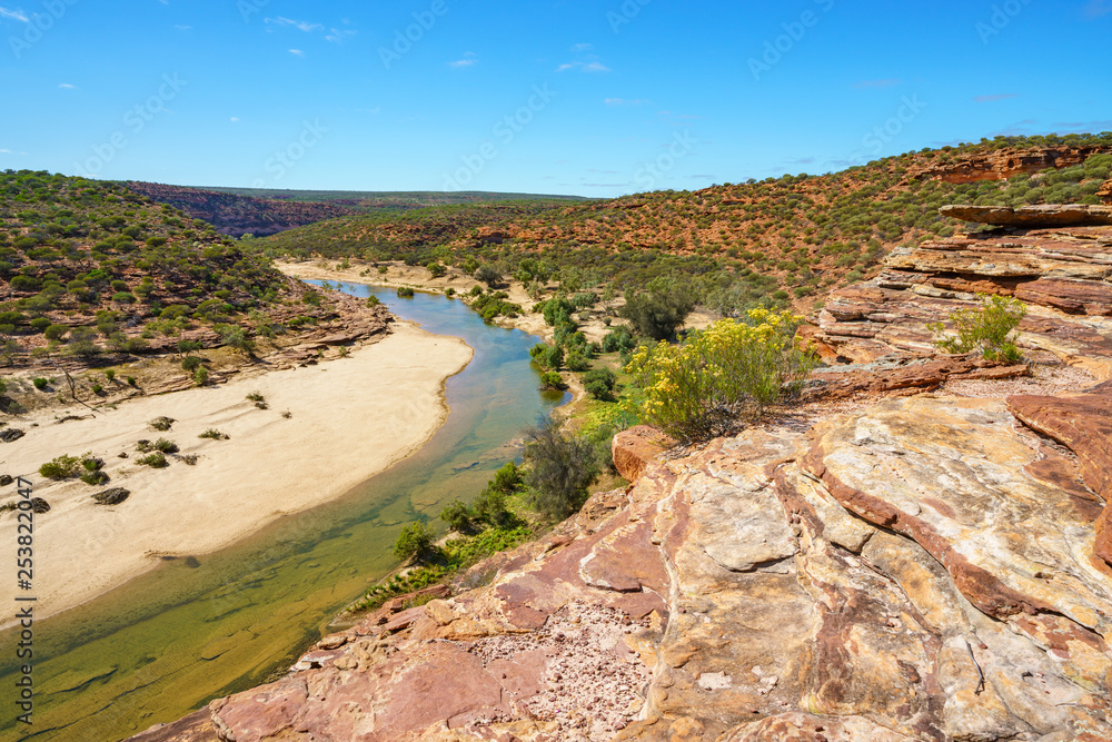 hiking natures window loop trail, kalbarri national park, western australia 71