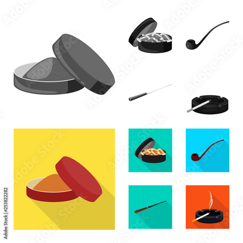 Vector illustration of refuse and stop symbol. Set of refuse and habit vector icon for stock.