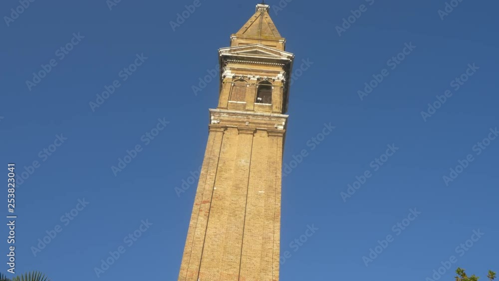 Cityscape of Bell Tower in Burano, Venice, Italy Cityscape of Bell Tower in Burano, Venice, Italy