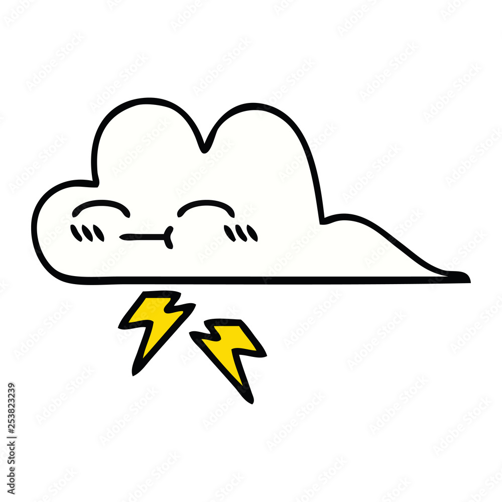cute cartoon thunder cloud cute cartoon thunder cloud