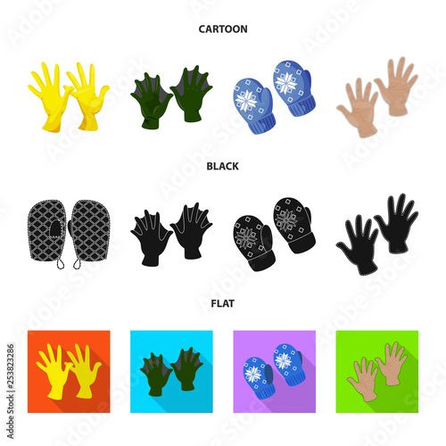 Vector illustration of silhouette and safety icon. Set of silhouette and comfort vector icon for stock.