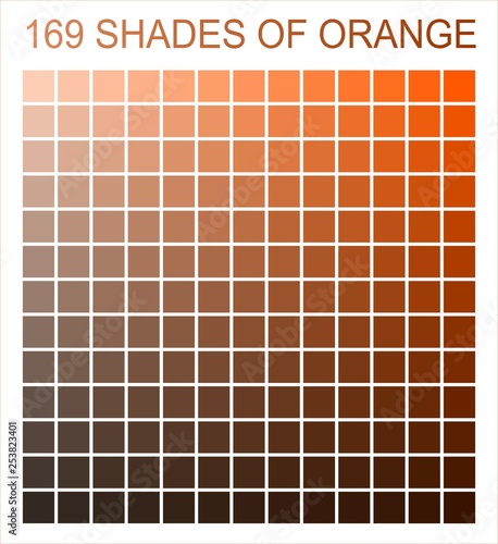 169 shades of orange