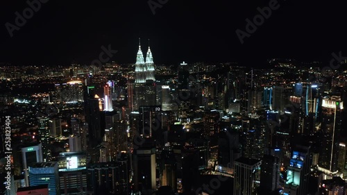 Wallpaper Mural Cityscape Kuala Lumpur downtown, aerial view at night, Kuala Lumpur, Malaysia Torontodigital.ca