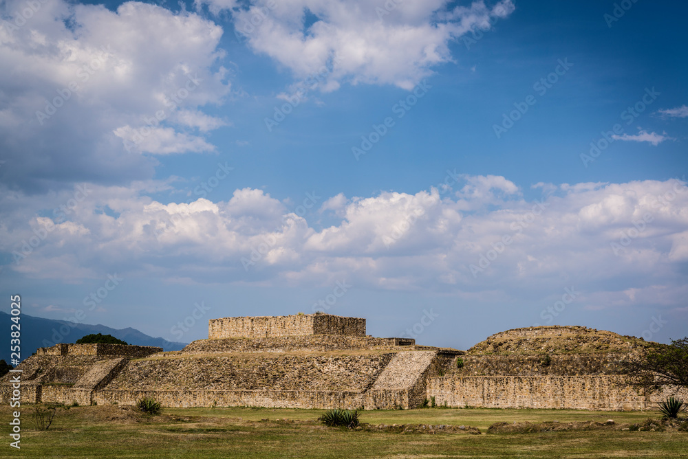 Monte Alban, a pre-Columbian archaeological site, Building of the Dancers, Oaxaca, Mexico