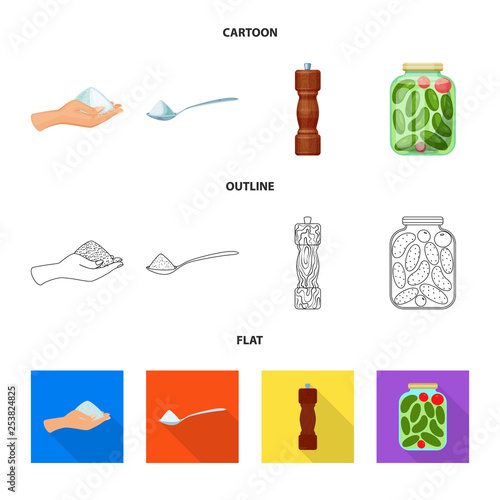 Vector illustration of cooking and sea symbol. Collection of cooking and baking   stock symbol for web.