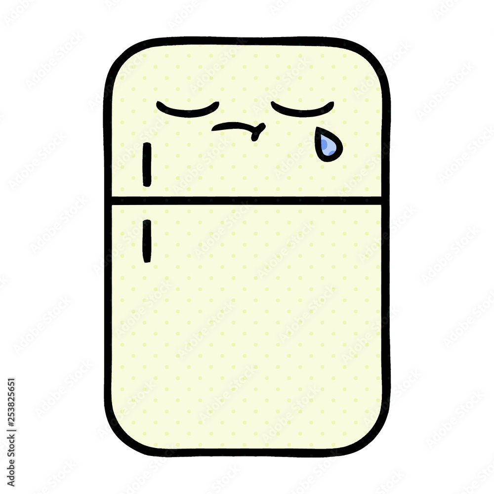 comic book style cartoon fridge freezer comic book style cartoon fridge freezer