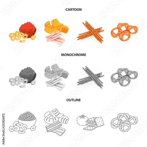 Vector design of taste and seasonin sign. Set of taste and organic   stock vector illustration.
