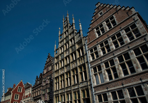 Constructions flamandes traditionnelles à Gand, Belgique