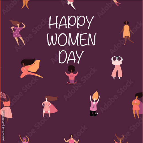 Fototapeta Naklejka Na Ścianę i Meble -  International Women Day Illustration