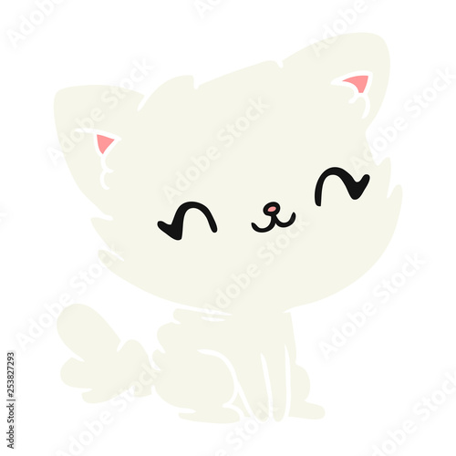 cartoon cute kawaii fluffy cat