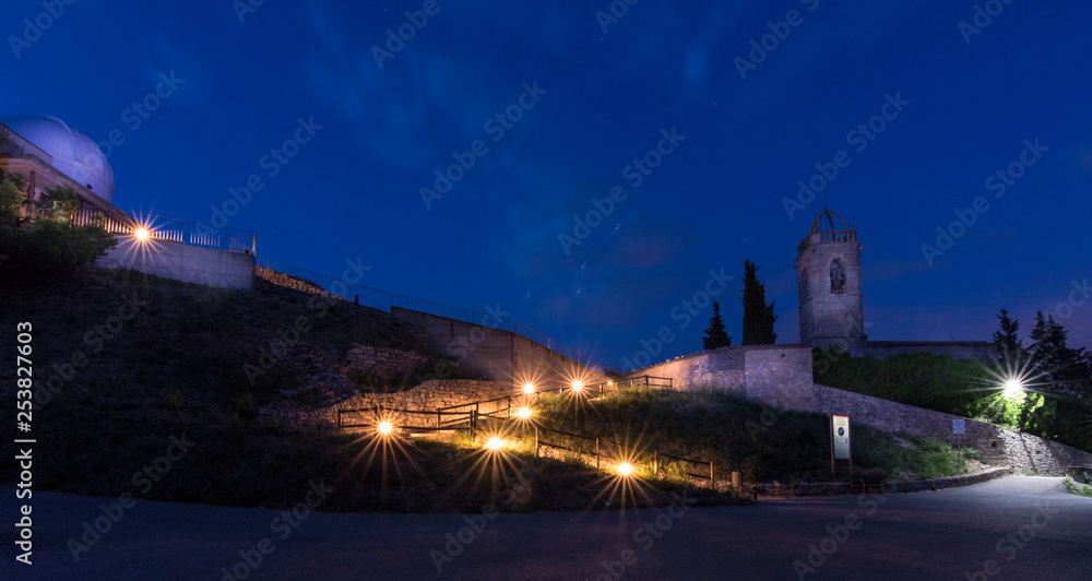 church at night