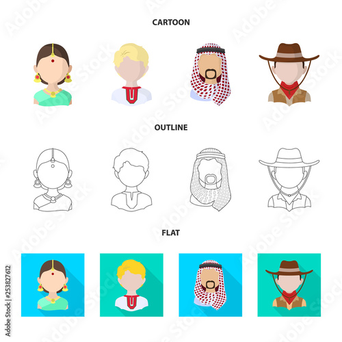 Vector illustration of imitator and resident icon. Set of imitator and culture vector icon for stock.