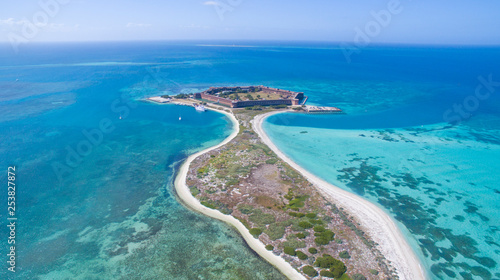 aerial view of Dry Tortugas in Key West Florida © elfarero