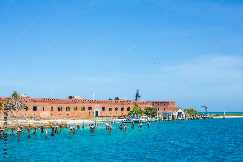aerial view of Dry Tortugas in Key West Florida
