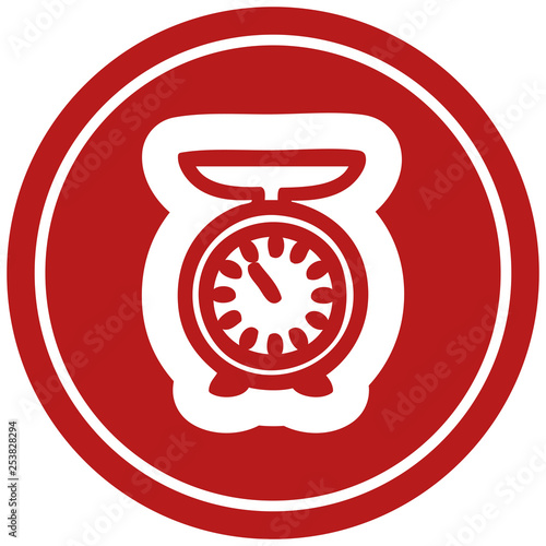weighing scales circular icon