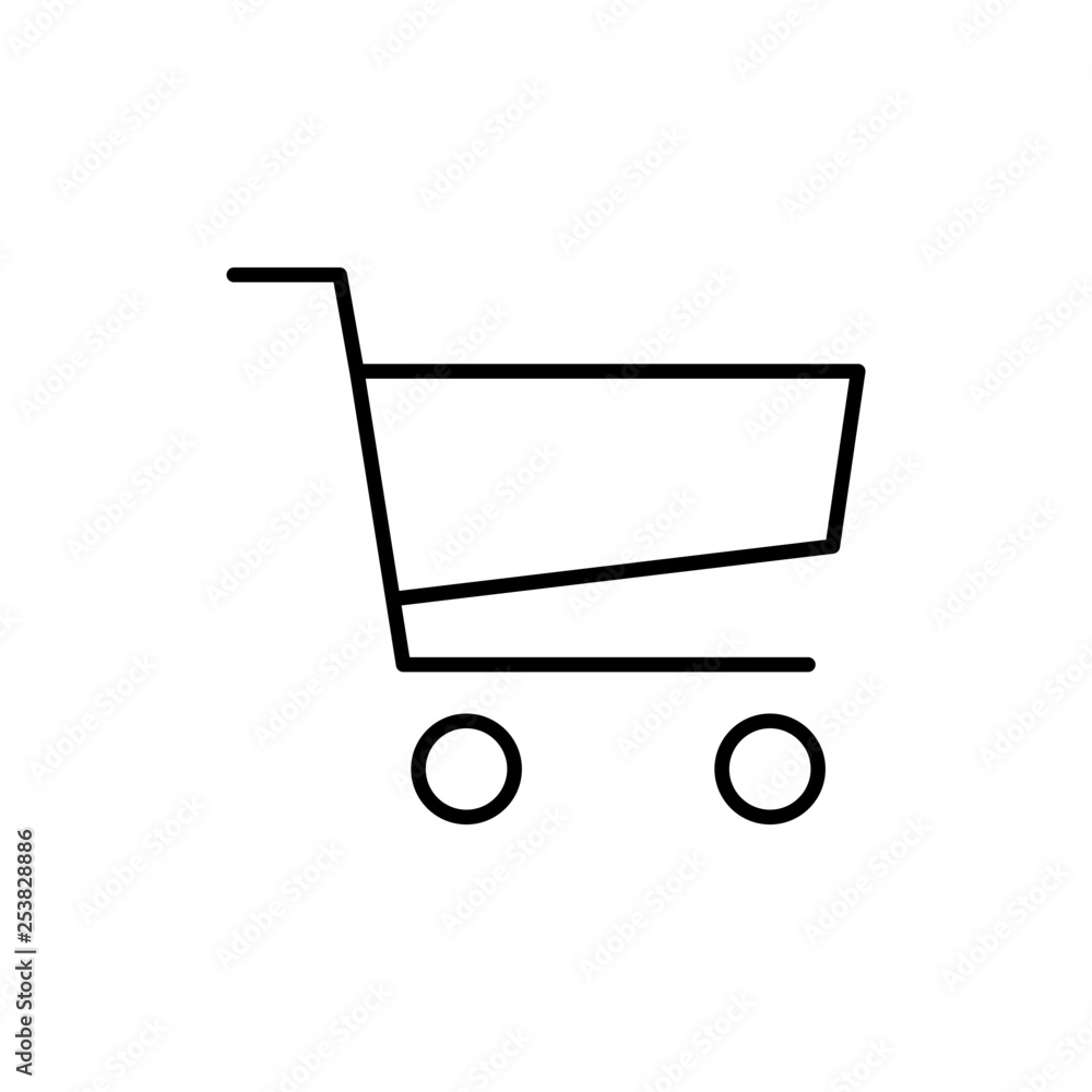 Shop cart vector icon Shop cart vector icon