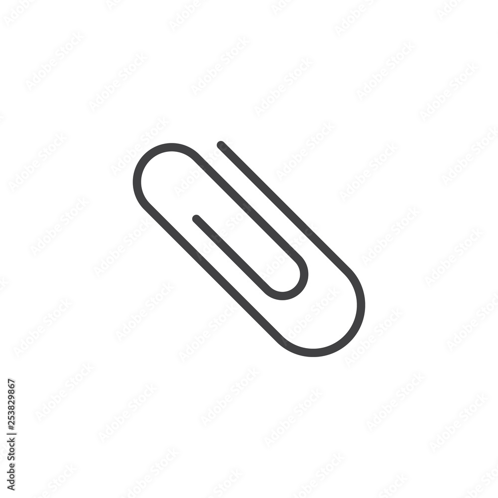 Attachment, paperclip line icon. linear style sign for mobile concept and web design. Paper attach clip outline vector icon. Symbol, logo illustration. Pixel perfect vector graphics Attachment, paperclip line icon. linear style sign for mobile concept and web design. Paper attach clip outline vector icon. Symbol, logo illustration. Pixel perfect vector graphics