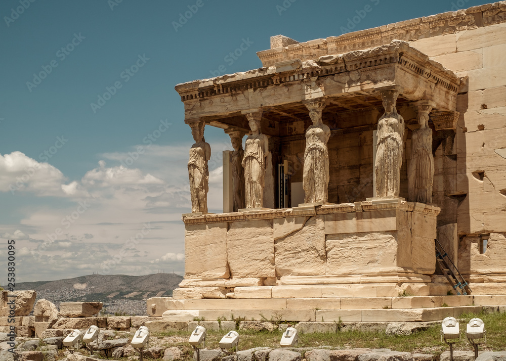 The Caryatids of the Erechtheion, Acropolis, Athens, Greece. The Caryatids of the Erechtheion, Acropolis, Athens, Greece.