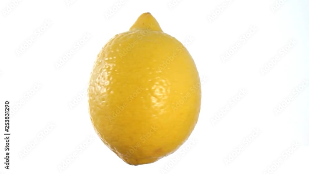 spinning lemon on white backgroud spinning lemon on white backgroud
