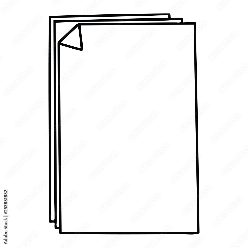 quirky line drawing cartoon paper pile quirky line drawing cartoon paper pile