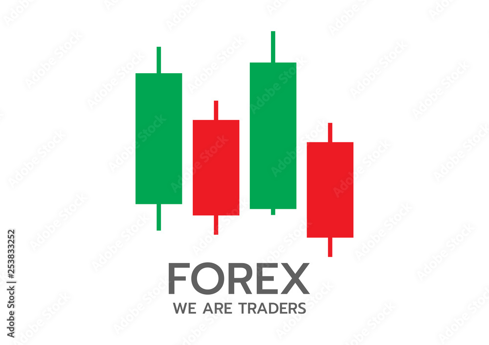 Vetor de Logo candlestick trading chart analyzing in forex do Stock ...