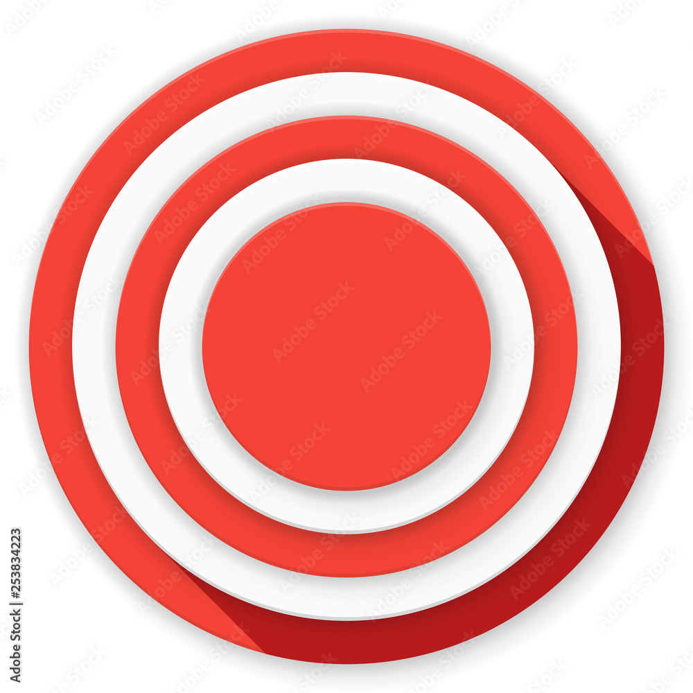 Target button Material Dsign style illustration