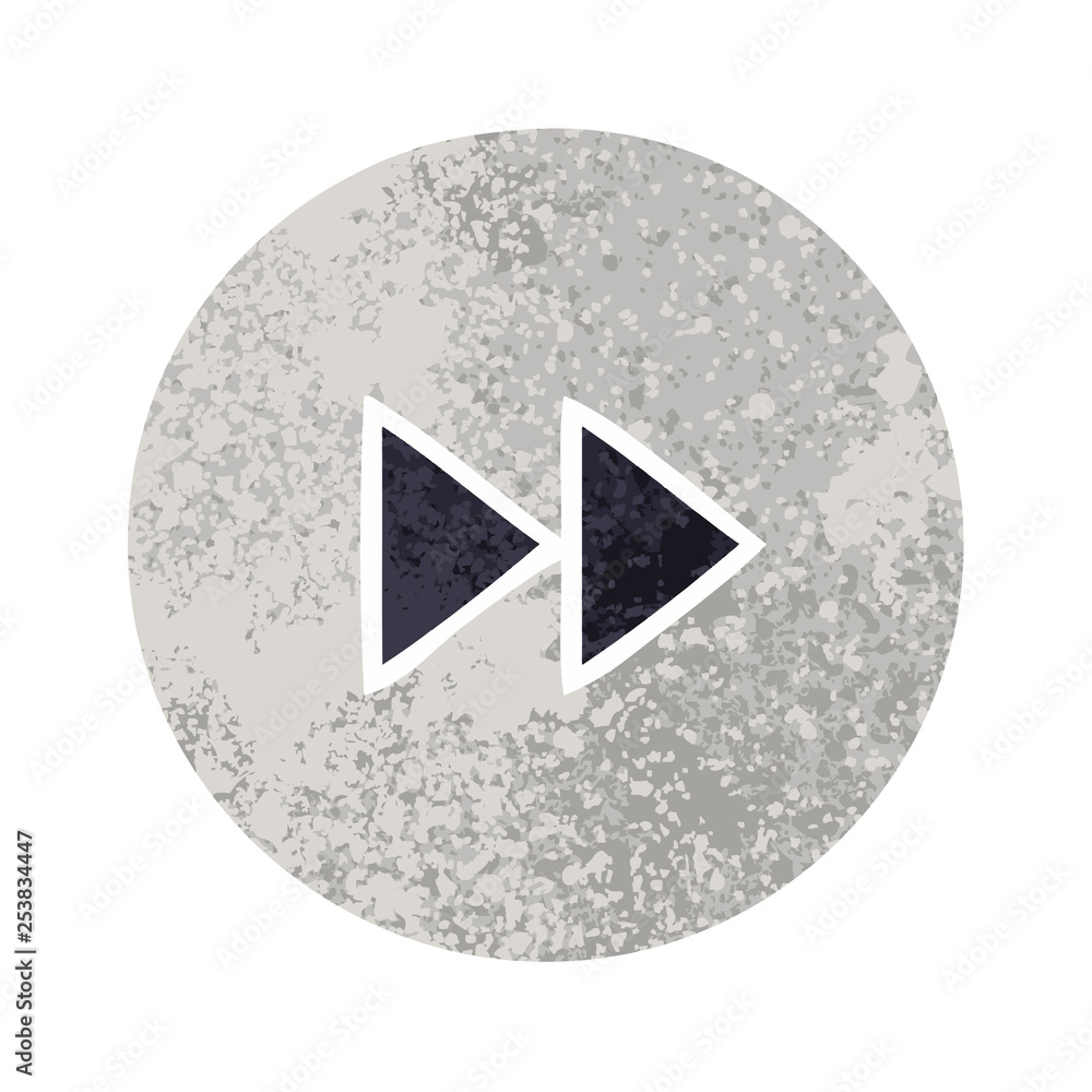 retro illustration style cartoon fast forward button retro illustration style cartoon fast forward button