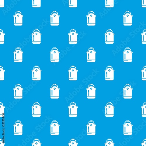 Backpack schoolgirl pattern vector seamless blue repeat for any use