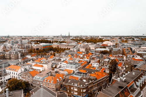Den Haag Panorama von oben im Herbst