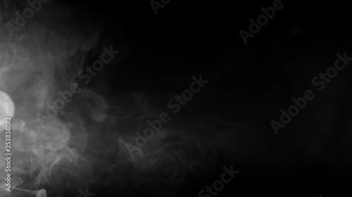 Texture of smoke on black background. Isolated smoke  texture of smoke  abstract powder  water spray on black background.