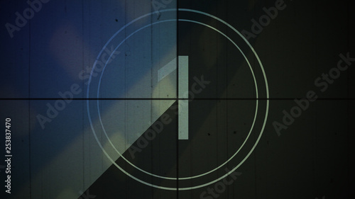 Cuadro en lienzo Film Vintage countdown number 1