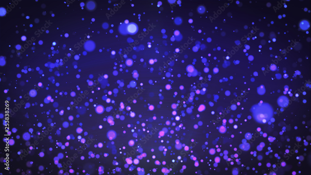 purple particles background, dust particles with real lens flare. glitter lights. Abstract glitter background, gold bokeh background