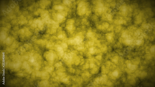 Abstract 2D art animation pieces of hues of yellow. 2D animation yellow tone grunge texture abstract background. Yellow abstract wave, rippled water & cloud texture background. Fantasy & dreamy forms.