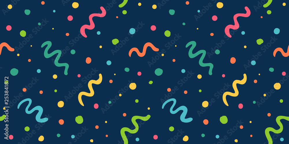 Vector seamless pattern with confetti Vector seamless pattern with confetti