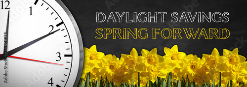 Chalkboard Clock - Spring Forward	