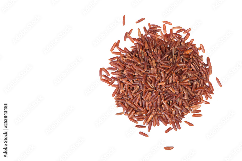 Heap of raw dry brown rice Heap of raw dry brown rice